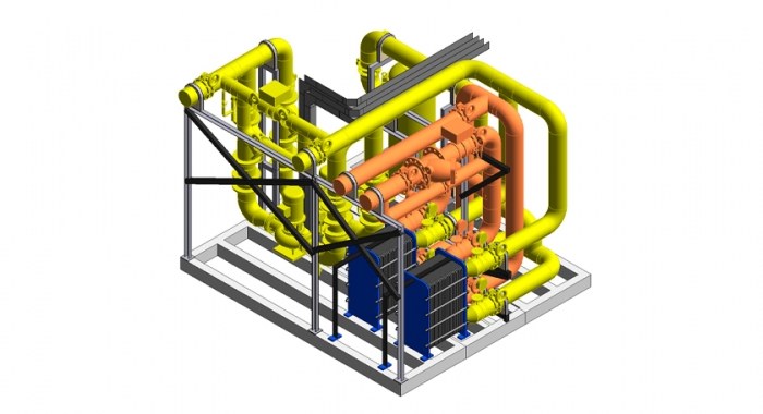 Customized modular heat exchange stations, plate heat exchange modules